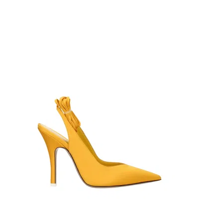 Attico Orange Satin Sandal