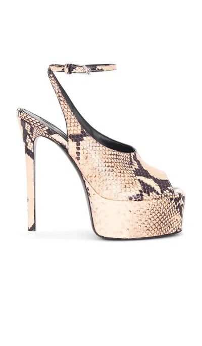 Attico Ornella 140 Snake-effect Leather Platform Pumps In Multi