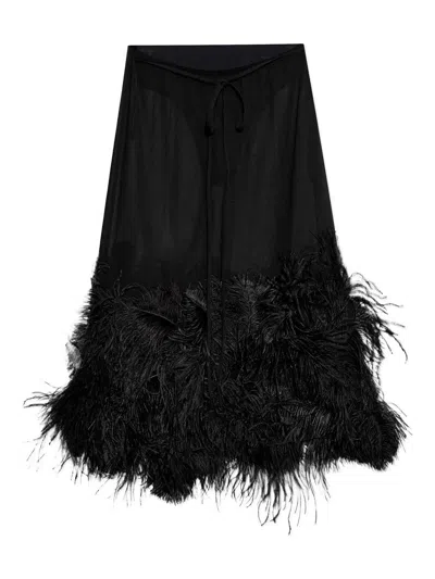ATTICO FALDA SEMILARGA - NEGRO