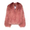 Attico Mongolia Short Coat In Pink