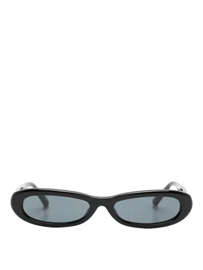 Attico Oval Shape Sunglasses In Black