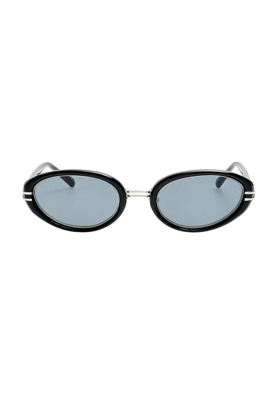 Attico Oval Sunglasses In Black