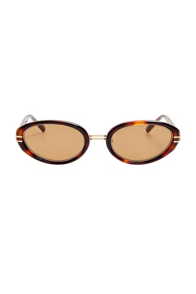 Attico Oval Sunglasses In Brown