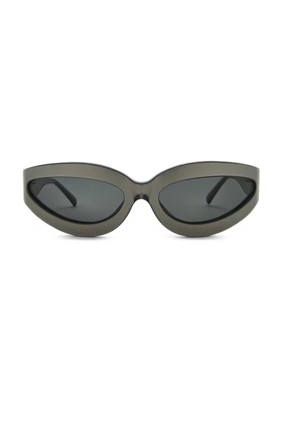 Attico Oval Sunglasses In Grey