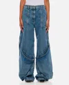 Attico Sky Blue Baggy Jeans With Large Pockets In Sky Blue