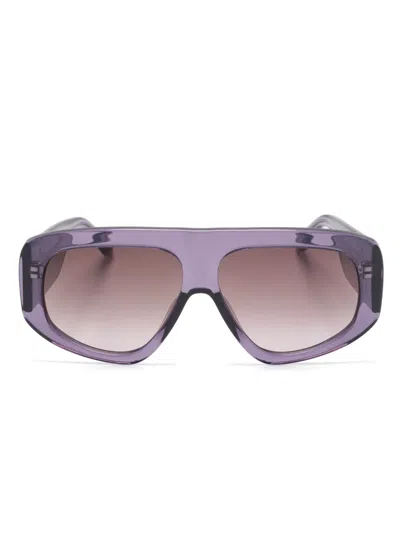 Attico Milano Mask Sunglasses In Purple