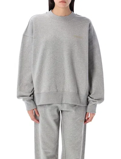 Attico Oversize Sweatshirt In Grey Melange
