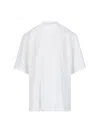 Attico White Oversized T-shirt With Moulded Split