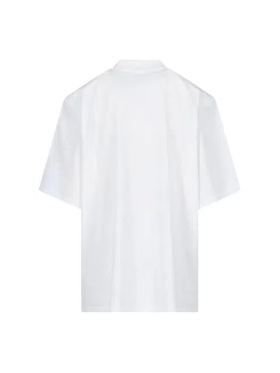 Attico White Oversized T-shirt With Moulded Split