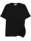 Attico Logo Embroidered Oversized T-shirt In Black  