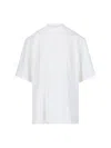 Attico White Oversized T-shirt With Moulded Split In White