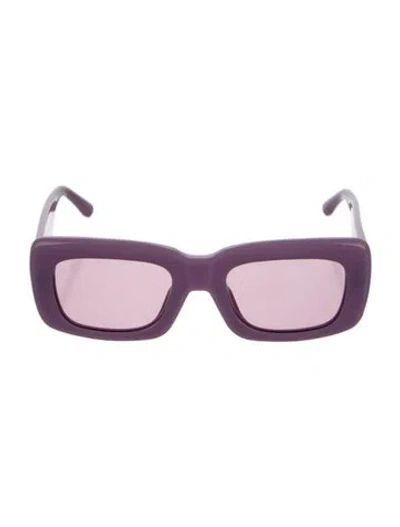 Pre-owned Attico Oversize Tinted Sunglasses In Purple