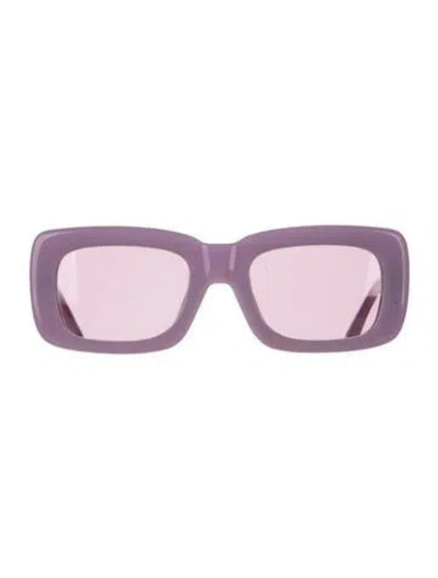 Pre-owned Attico Oversize Tinted Sunglasses In Purple