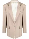 Attico Glen Blazer In Beige