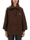 Attico Oversized Blouson With High Collar In Multi