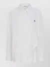 Attico Oversized Cotton Shirt Long Sleeves Collar In White
