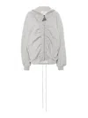 Attico Zipped Oversize Hoodie In Grey