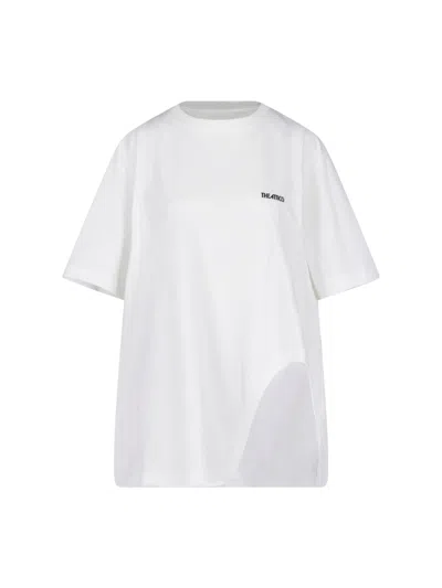 Attico Oversized Cotton T-shirt In White