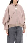 Attico Oversized Hooded Bomber Jacket In Beige