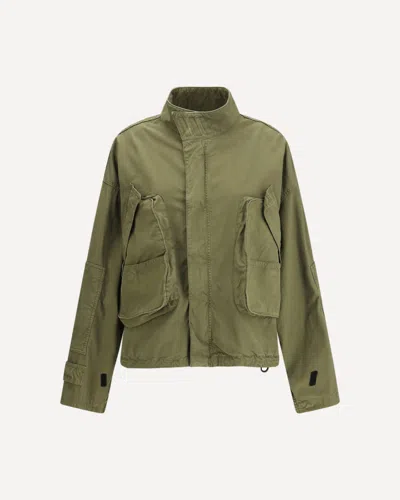 Attico Oversized Jacket In Green