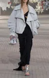 Attico Oversized Jacket In Light Blue