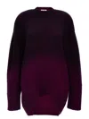 Attico Oversized Pink Degrade Jumper In Purple