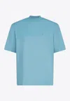 Attico Oversized Logo T-shirt In Blue