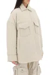 Attico Cotton Corduroy-trimmed Padded Shell Jacket In Beige