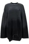 Attico Mini Dress In Wool And Cashmere In Black