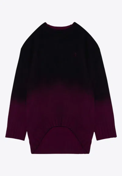 Attico Oversized Ombre Sweater Dress In Pink