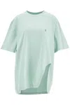Attico Oversized Short Sleeve Mint Green T-shirt In Black