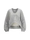 Attico Fleece Sweatshirt Sweatshirts Grey In Gray