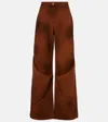 Attico Khaki Long Pants In Brown