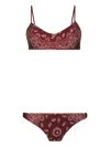 Attico Paisley-print Bikini Set In Multi