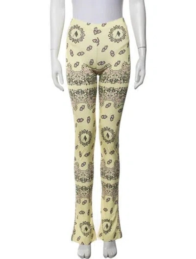 Pre-owned Attico Paisley Print Flared Pants In Multicolor