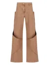 Attico Ssense Exclusive Tan Jeans In Brown