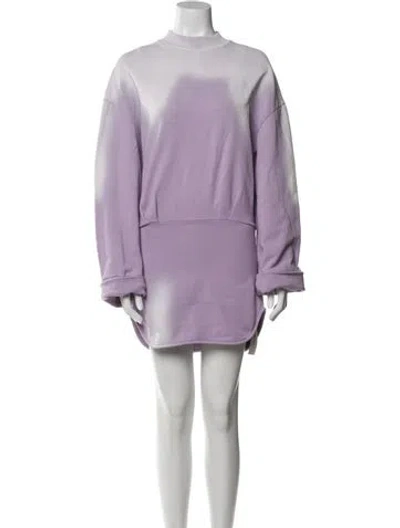 Pre-owned Attico Palmer Dress Mini Dress In Purple