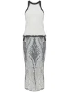 Attico Panelled Midi Dress In White