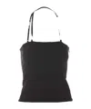 Attico Lace Collar Bustier Top In Black