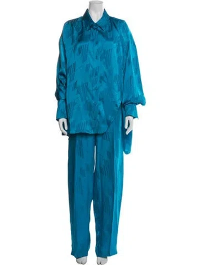Pre-owned Attico Pant Set In Blue