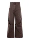 Attico Women's Gabardine Long Pant In Brown