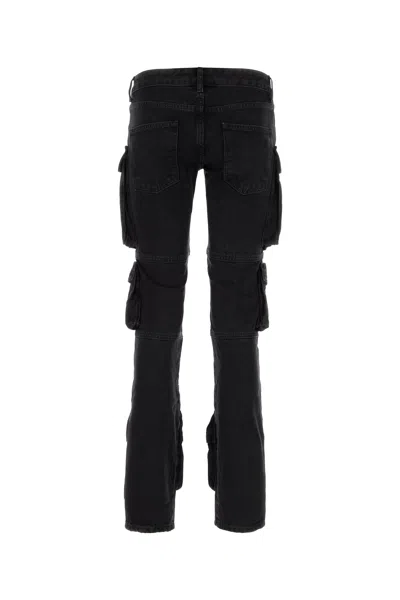 Attico Mid-rise Straight-leg Jeans In Black