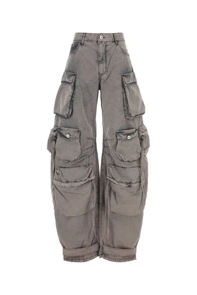 Attico Grey Cotton Cargo Pant
