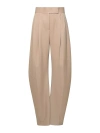 Attico Gary Virgin-wool Trousers In Beige