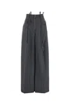 Attico Dark Grey Wool Blend Palazzo Pant