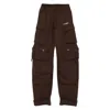 Attico Cotton Jersey Cargo Sweatpants In Brown