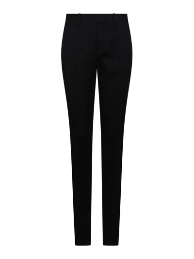 Attico Pants Flared Virgin Wool In Black