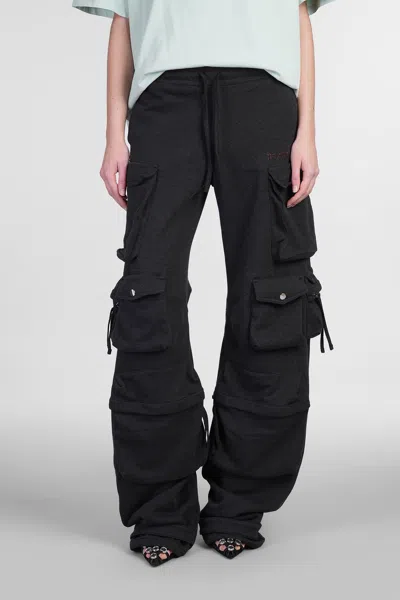 Attico Pants In Black Cotton