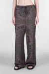 Attico Bandana Print Muslin Pants In Green