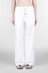 Attico Pants In White Cotton